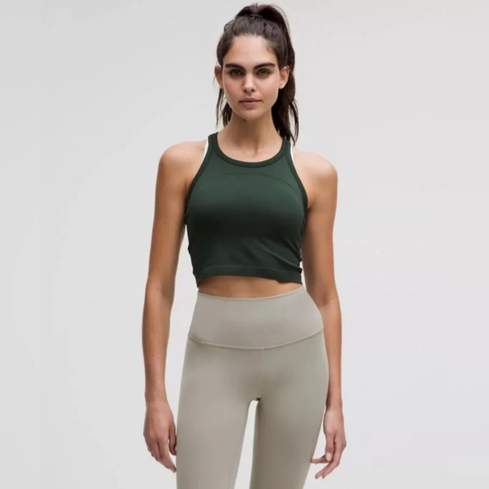 Lululemon Non Padded Swiftly Tech Cropped Racerback Tank Top 2.0 Size 6 - Picture 1 of 7
